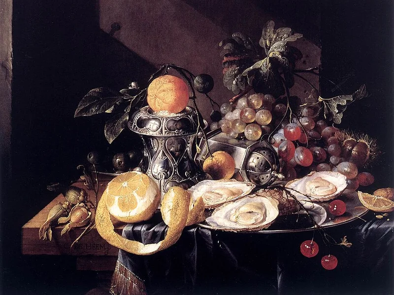 1631-Cornelis de Heem - Natura morta con ostriche, limoni e uva